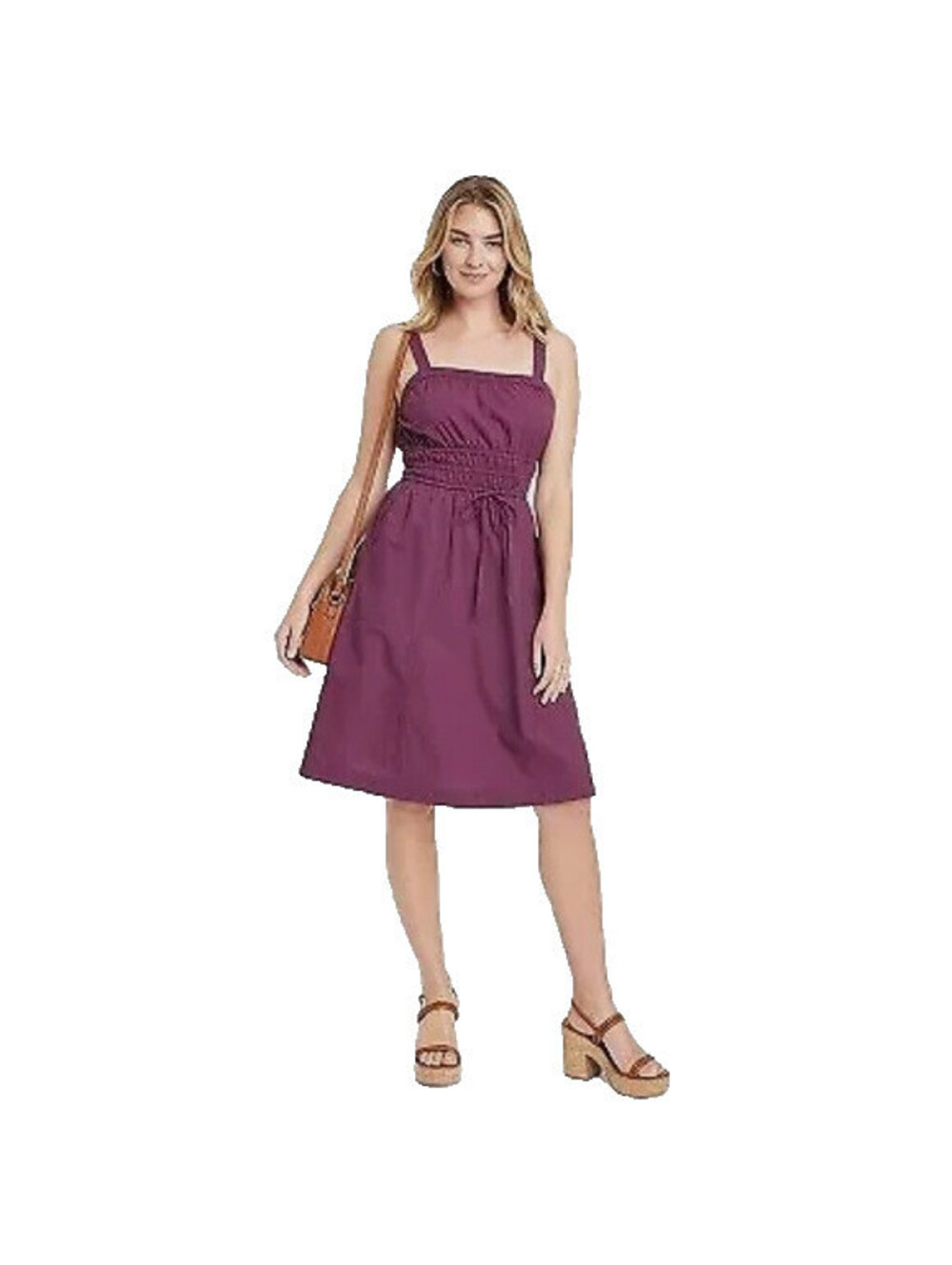 Universal Thread XS Cotton Sleeveless Midi Dress Purple Plum Comfy Casual